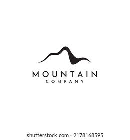 Mountain landscape view, with a minimalist design. Logo for photographers, climbers and adventurers.