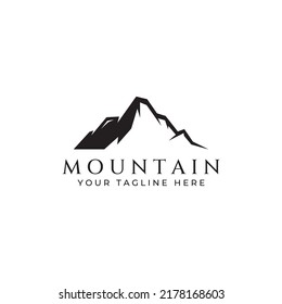 Mountain landscape view, with a minimalist design. Logo for photographers, climbers and adventurers.
