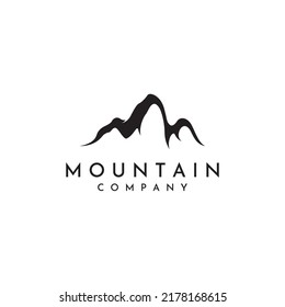 Mountain landscape view, with a minimalist design. Logo for photographers, climbers and adventurers.
