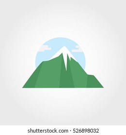 Mountain landscape view vector illustration.