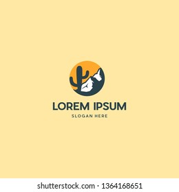 Mountain Landscaping In Circle Creative Logo Design