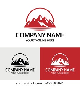 Mountain Landscaping Logo Design Template