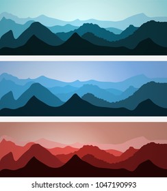 mountain lanscape vector illustration