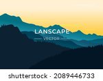 Mountain lanscape vector. Suitable for background, landing page, and any other 