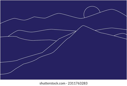 Mountain layout design in oriental style.