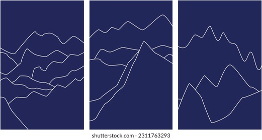 Mountain layout design in oriental style.
