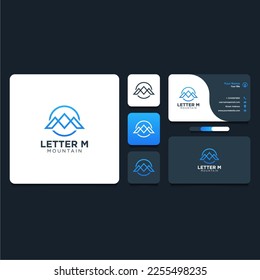 Logo-Design für Gebirge und Buchstaben