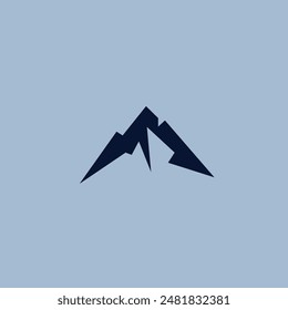 Mountain Letter M Logo Template. Mountain Icon