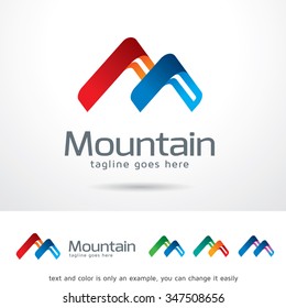 Mountain Letter M Logo Template Design Vector 