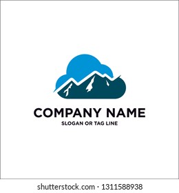 Mountain letter R cloud logo