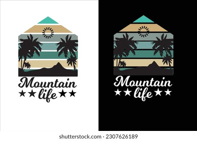 Mountain life vector t shirt