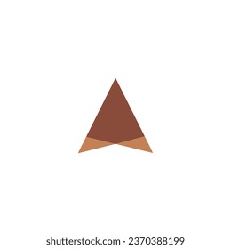 Mountain like triangle logo with white background