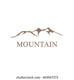 mountain line abstract vector logo