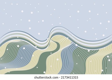 Mountain line art deco wallpaper pattern seamless White star dot color design for prints fabric paper wrapping picture decorations room