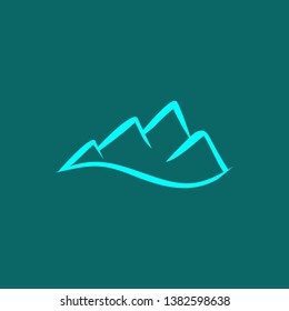 Mountain Line art in icon design