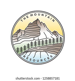 Mountain line art logo