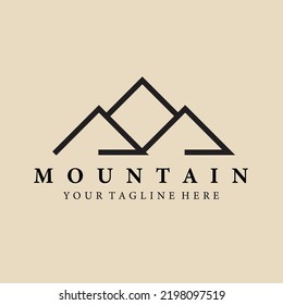 Logo, Symbol und Symbol der Berglinie, Vektorgrafik-Design