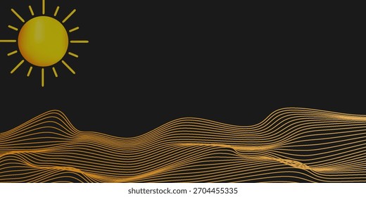 Mountain line art pattern illustration. Abstract mountain contemporary aesthetic backgrounds landscapes. use for print art, poster, cover, banner