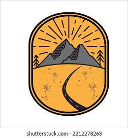 mountain line art, vector, abstract