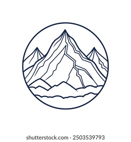 Mountain Line Kunstvektor Illustration