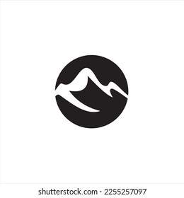 Mountain line elements logo template in a simple and modern style , can be used in various media easily.