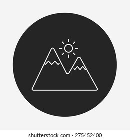 mountain line icon