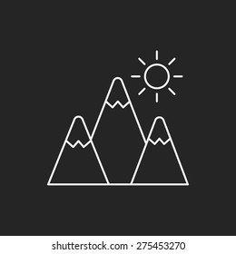 mountain line icon