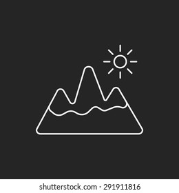mountain line icon