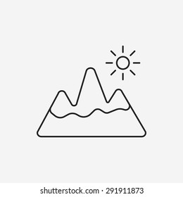 mountain line icon