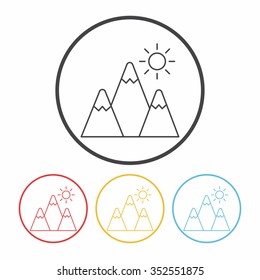 mountain line icon