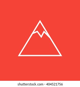 Mountain line icon.