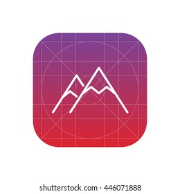 mountain line icon