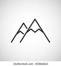 mountain line icon