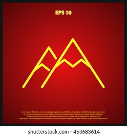 mountain line icon