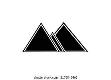 mountain line icon vector design template  