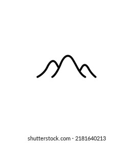 Mountain line icon vector design
