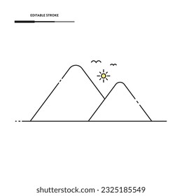 Mountain Line Symbol Vectordesign.