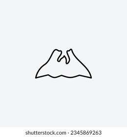 Mountain line icon vector illustration