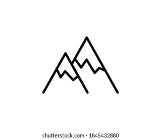 Mountain line icon. Vector symbol in trendy flat style on white background. Mountain sing for design.
