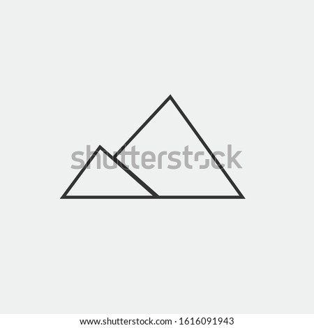 Mountain line vector icon hill
