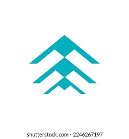mountain line vector logo design