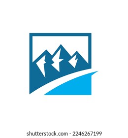 Gebirgslinie, Vektorlogo-Design
