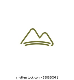 Mountain Line Vector Logo Design Element