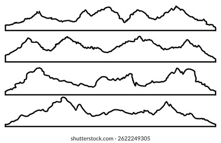 mountain line Vector template illustration