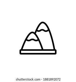 Mountain Linear icon in vector. Logotype