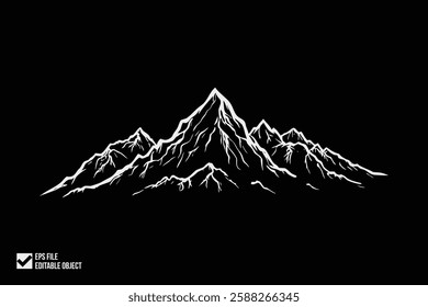 MOUNTAIN LINEART MINIMALISTIC STYLE ILLUSTRATION
