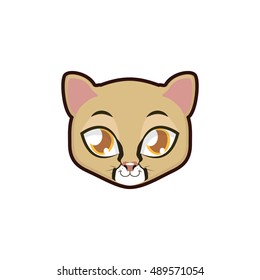 Mountain Lion portrait illustration