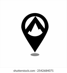 Logo-Design für Bergstandort-Symbol.