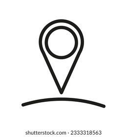 Icono de ubicación de montaña. Ilustración vectorial. EPS 10.