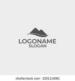 mountain logo, abstract logo, and simple icon logo.